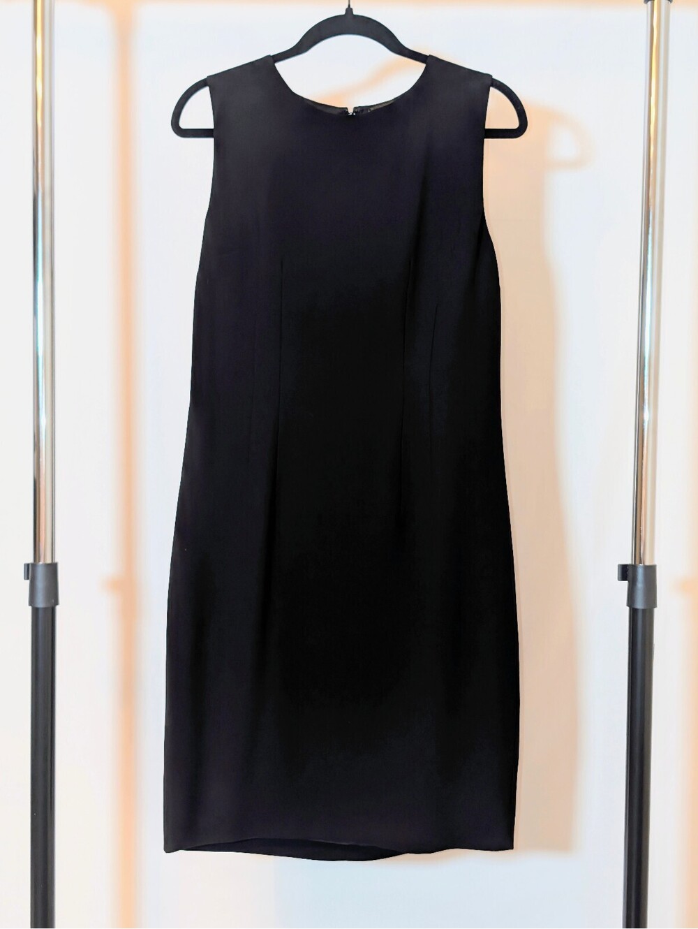 Elie Tahari Sleeveless Sheath Dress Womens M/L Black Office Siren Old Money LBD